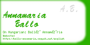 annamaria ballo business card